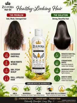 Zulfora Hair Oil – 100% Natural & Herbal Hair Oil | 200ml 4